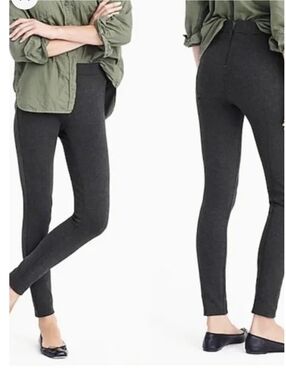 J. Crew Pixie Darkl Gray Stretch Cropped Pants Work Career Size Small